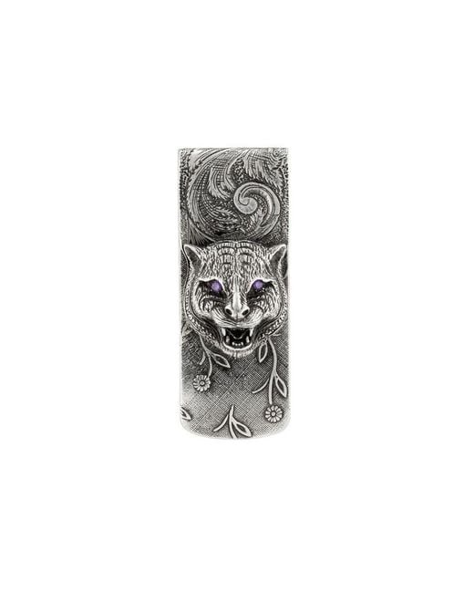 Gucci Multicolor Feline Head Money Clip