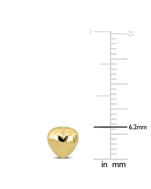 Amour Metallic Heart Stud Earrings
