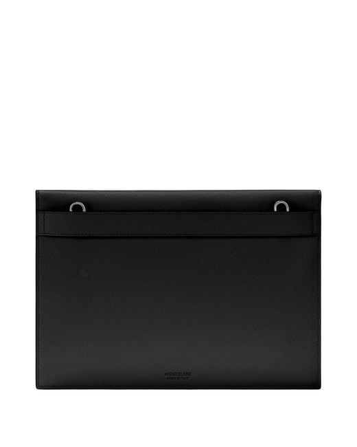 Montblanc Black Sartorial Envelope Leather Pouch