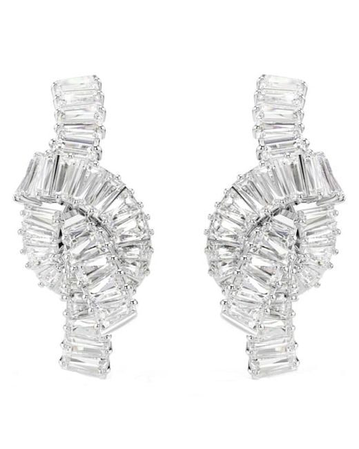 Swarovski Metallic Matrix Baguette Cut Crystal Earrings