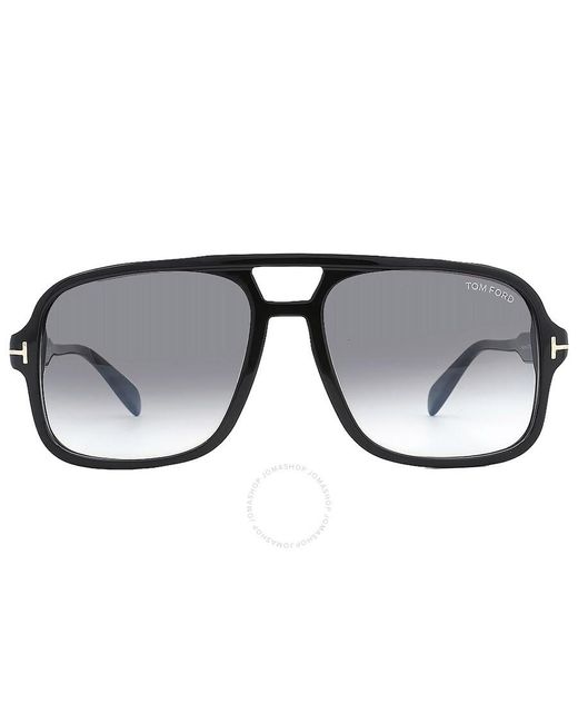 Tom Ford Multicolor Falconer Smoke Gradient Navigator Sunglasses Ft0884 01b 60 for men