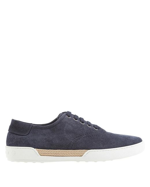 Tod's Blue Night Allacciato Gomma Lace-up Sneakers for men