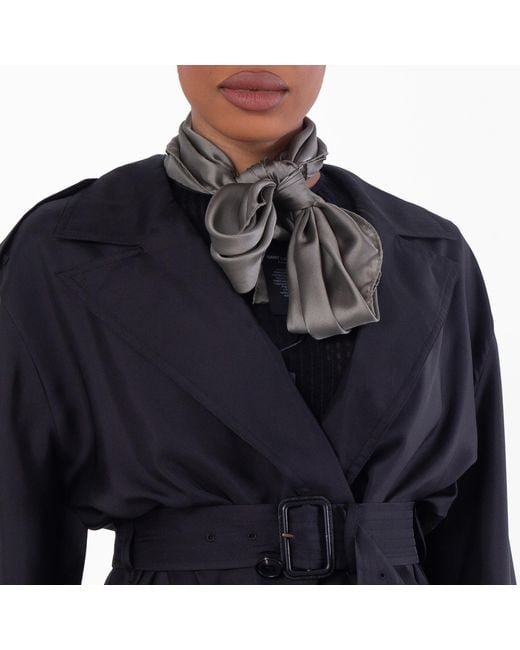 Saint Laurent Green Cassandra Square Scarf Silk for men