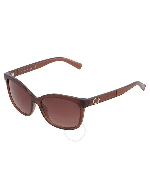 Guess Factory Brown Gradient Cat Eye Sunglasses Gf0300 45f 57