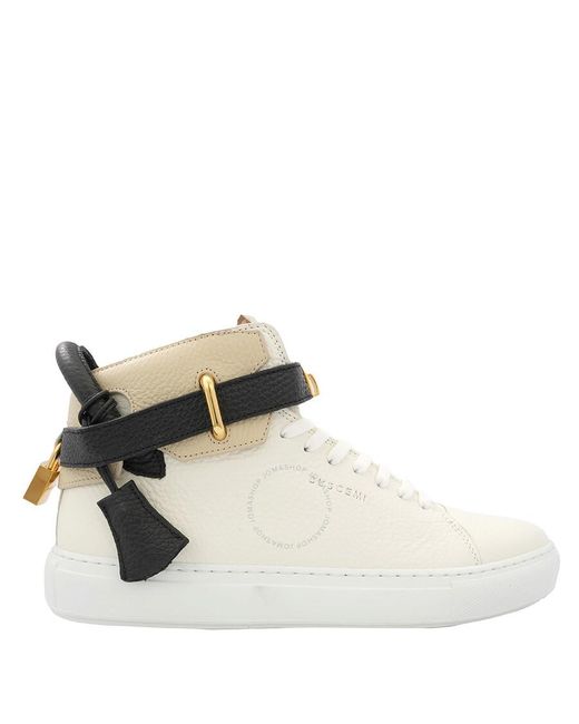 Buscemi White Alce Belted High-top Sneakers for men