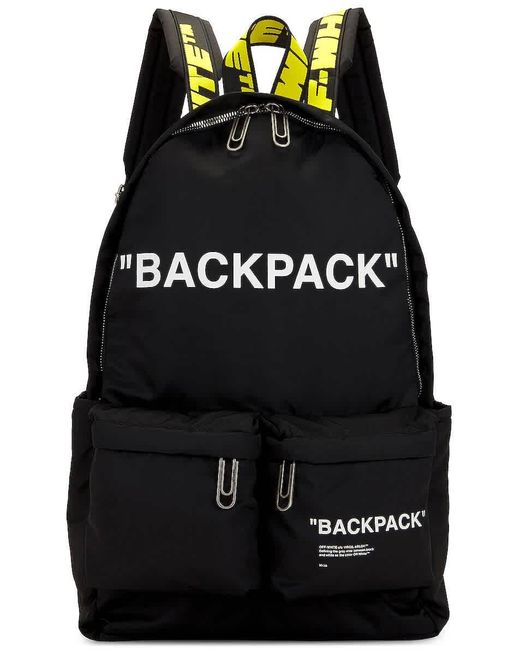 Off-White c/o Virgil Abloh Black Slogan-print Zip-fastening Backpack