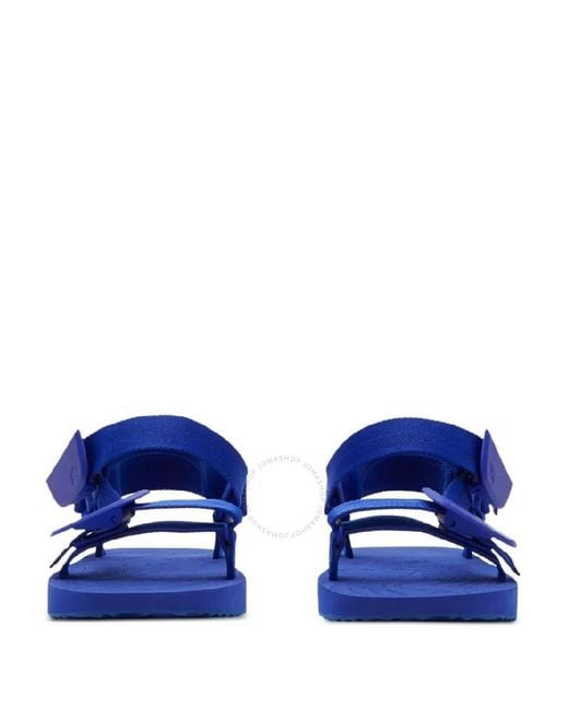 Burberry Trek Debossed Logo Flat Sandals, Brand Size 40 (Us