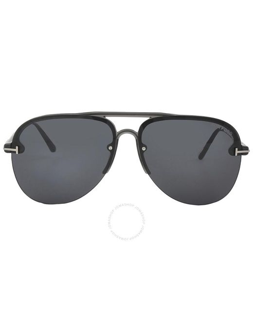 Tom Ford Gray Terry Smoke Pilot Sunglasses Ft1004 20a 62 for men