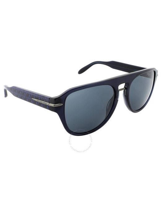 Michael Kors Burbank Blue Gray Aviator Sunglasses  300287 56 for men