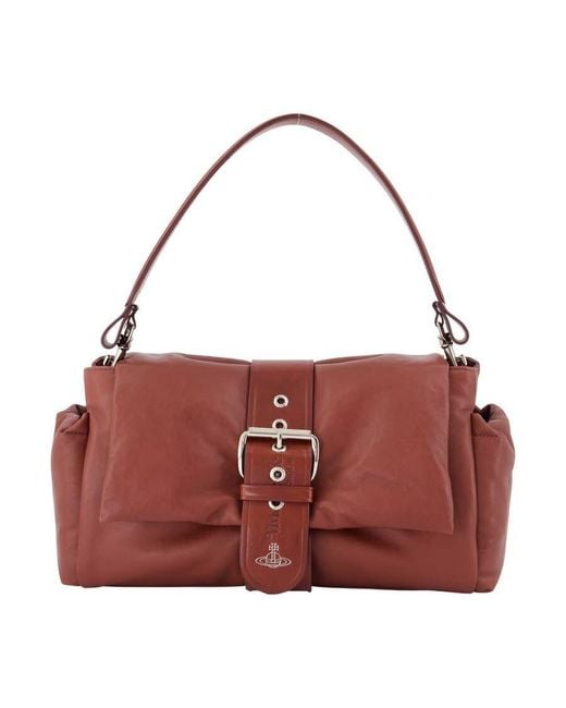 Vivienne Westwood Red Hazel Treasure Shoulder Bag Burgundy