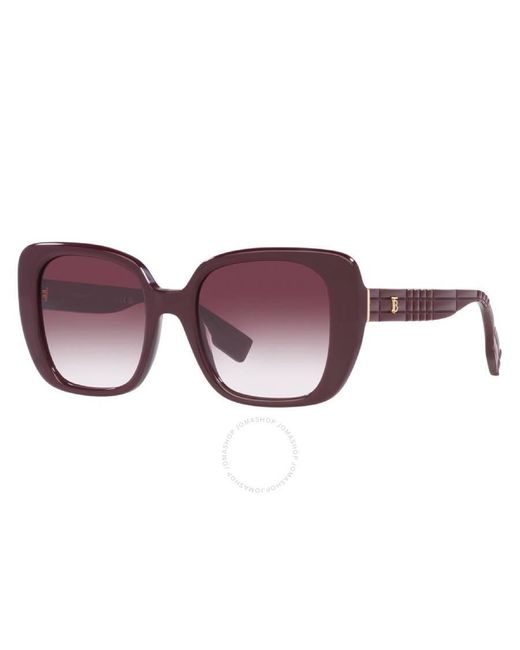 Burberry Brown Helena Violet Gradient Square Sunglasses Be4371 39798h 52