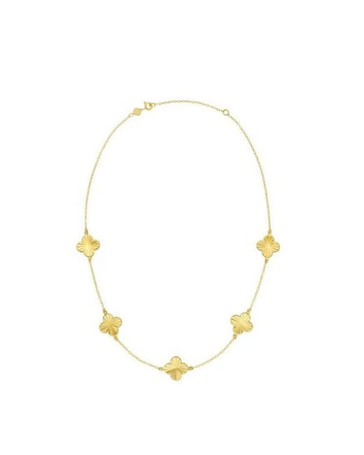 Tresorra Metallic 14K Golden Clover Necklace