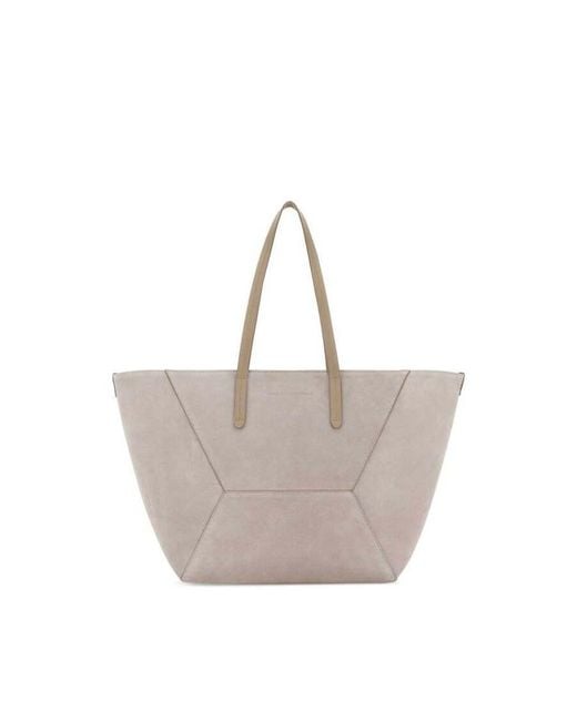 Brunello Cucinelli Gray Dove Shopping Bag