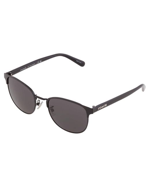 COACH Black Blue Grey Oval Sunglasses Hc7148 939387 54 for men