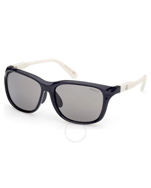 Moncler Gray Smoke Rectangular Sunglasses Ml0234-k 90a 60 for men