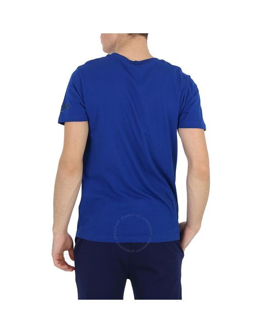 Moschino Blue Debossed Logo T-shirt for men