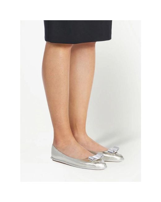 Ferragamo Blue Ladies Flats, Us