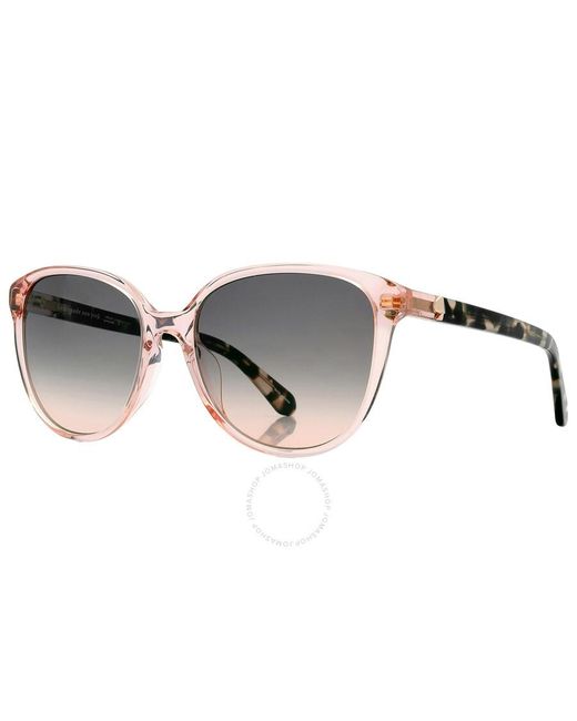 Kate Spade Gray Grey Shaded Pink Square Sunglasses Vienne/g/s 035j/ff 54