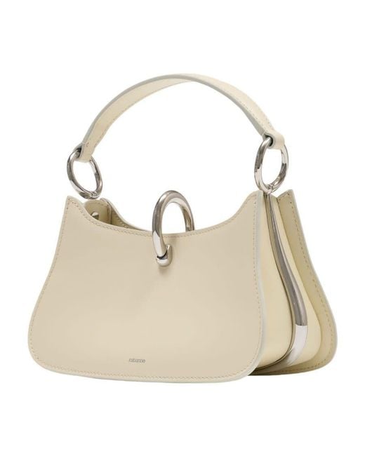 Rabanne Natural Calfskin Leather Shoulder Bag