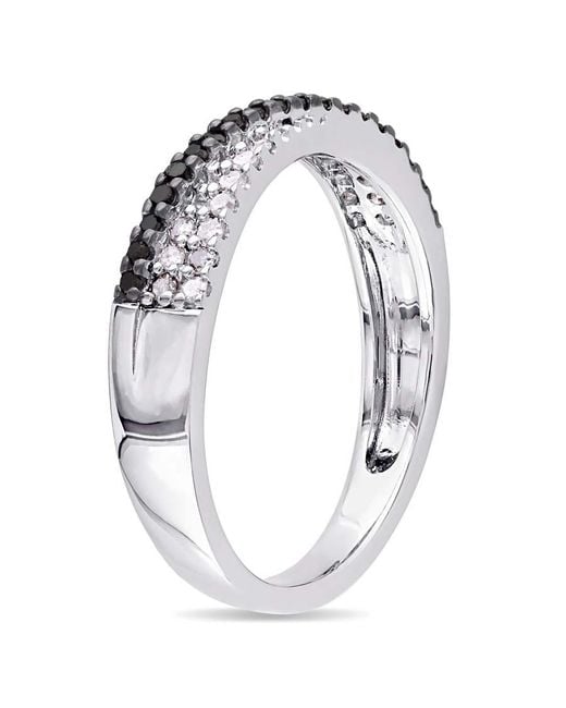 Amour Metallic 1/4 Ct Tw And Crossover Diamond Anniversary Band