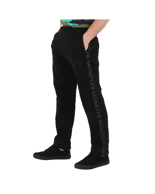 Moncler Black Logo-print Track Pants for men