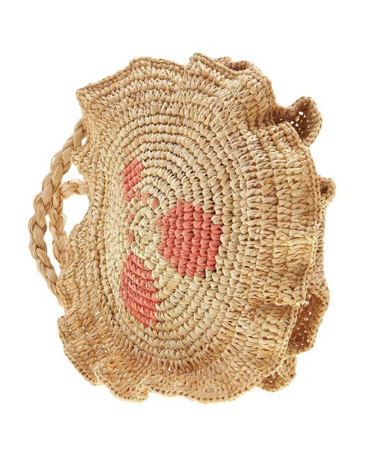 Bonpoint Metallic Fina Raffia Shoulder Bag