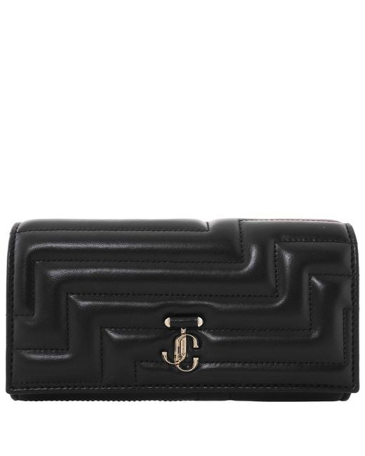 Jimmy Choo Black Martina Jc Emblem Nappa Leather Continental Wallet for men