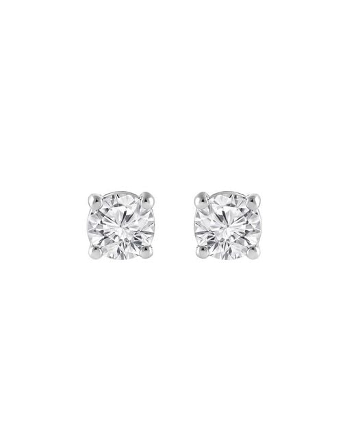 Brilliant Diamond Metallic 14Kt 0.50 Carat Lab Grown Diamond Stud Earrings For