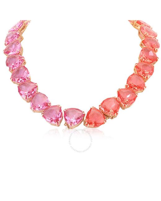 Swarovski Pink Millenia Multicolored Triangle Necklace