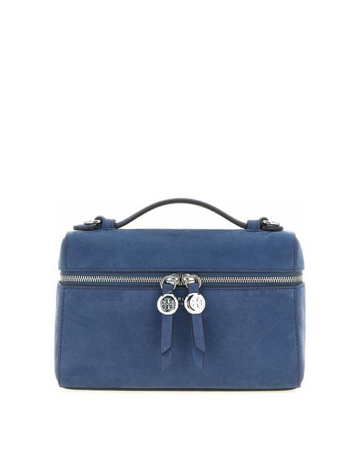 Tory Burch Blue Romy Slim Top Handle Bag