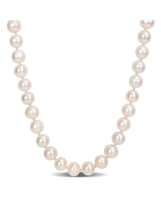 Amour Metallic 7.5-8Mm Cultured Freshwater Pearl Strand Necklace