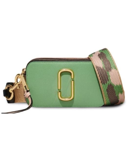 Marc Jacobs Green The Logo Strap Snapshot Leather Bag Aspen Multi (the)