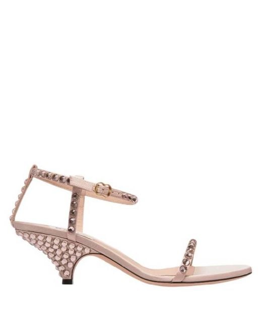 Bally Pink Katy Crystal Embellished Heeled Sandals, Brand Size 36 Us