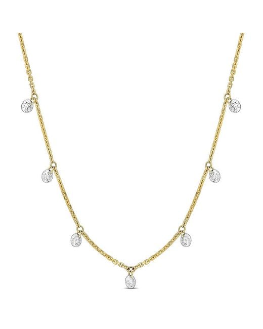 Created Forever Metallic 3/5 Ct Tw Lab-Grown Diamond Station Necklace