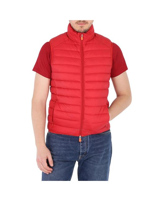 Save The Duck Red Adam Icon Puffer Vest for men