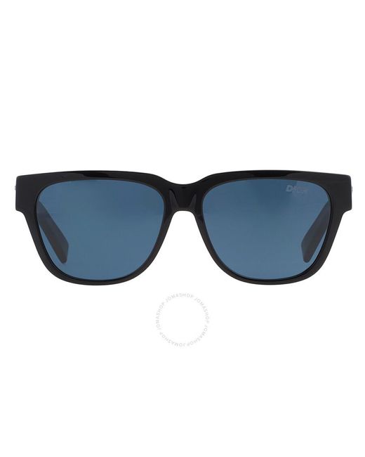 Dior Black Extrem Blue Square Sunglasses Dm40015i 01a 57 for men