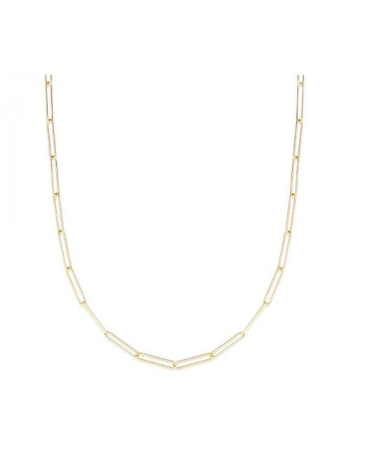 Tresorra Metallic 14K Lungo Paperclip Chain Necklace