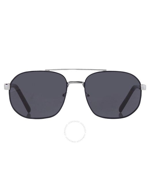 Guess Gray Smoke Navigator Sunglasses Gf0250 90a 57 for men