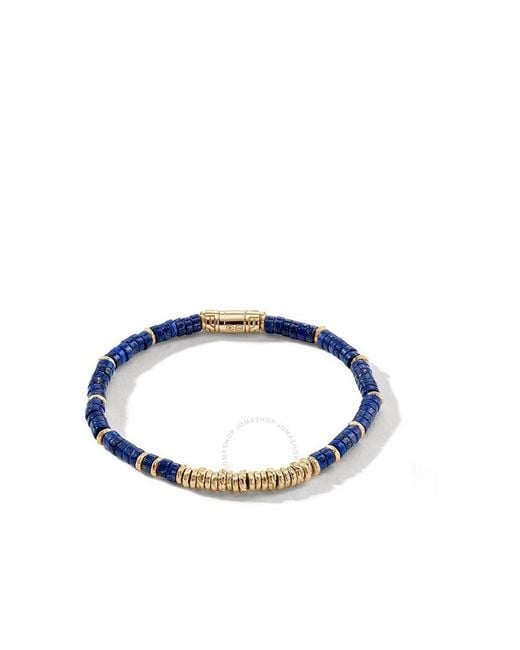 John Hardy Blue Heishi Lapis Gold Bracelet