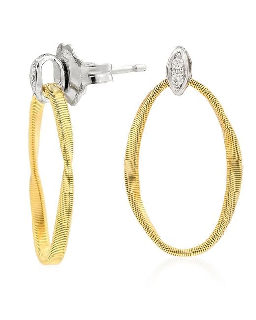 Marco Bicego Metallic Marrakech Onde Collection 18K And Diamond Link Stud