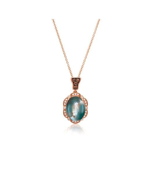 Le Vian Metallic Ladies Peacock Aquaprase Necklaces Set for men