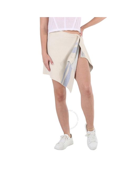 Jacquemus Pink Asymmetrical Hem High Waist Skirt