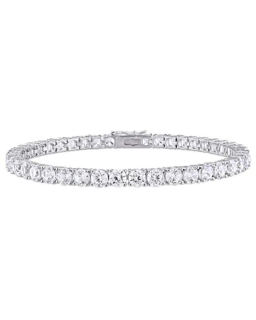 Amour Metallic 14 1/4 Ct Tgw Created Sapphire Bracelet
