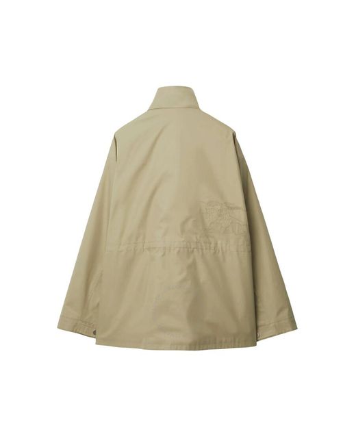 Burberry Natural Ekd-Embroidered Cotton Parka for men