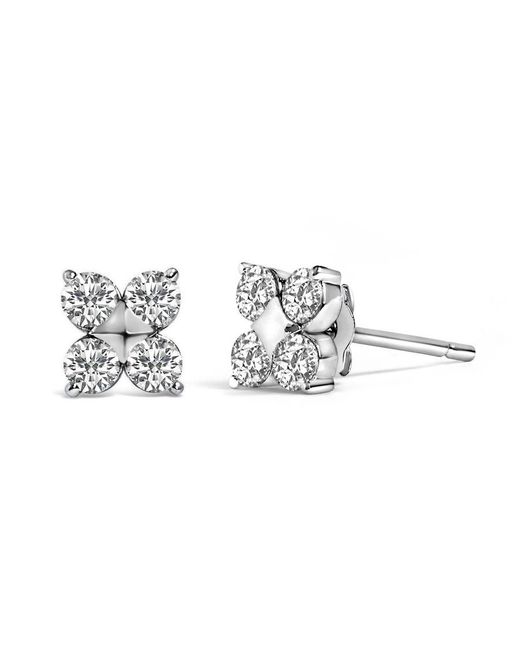 Haus of Brilliance Metallic 10K 1/2 Cttw Lab Grown Diamond Snowflake Stud Earrings