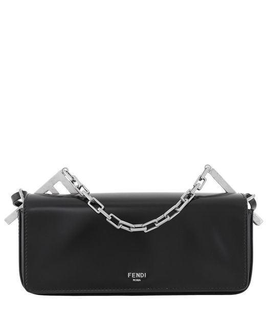 Fendi Black First Sight Small Rectangular Flap Bag