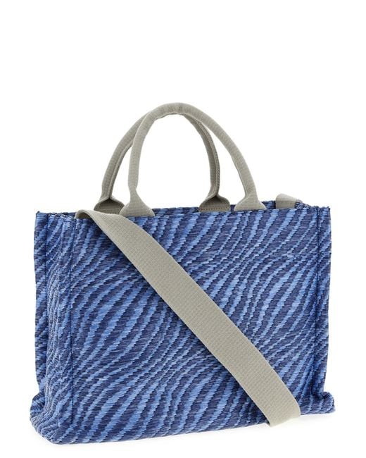 Marni Blue Raffia Handbag for men