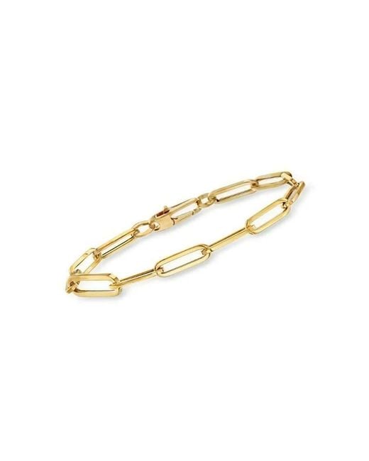Roberto Coin Metallic 18k Yellow Gold Paperclip Bracelet