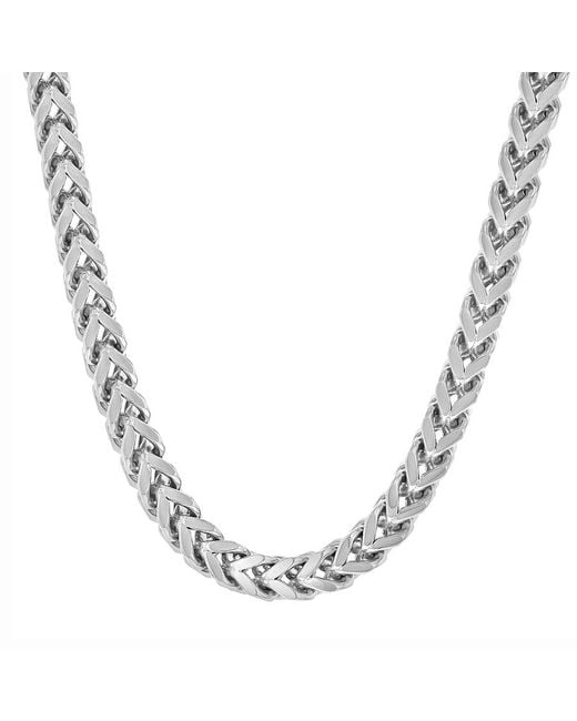 Robert Alton Metallic Polished Stainless Steel Chain And Bracelet Set For for men