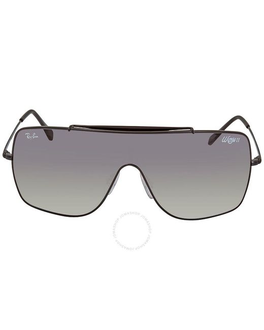 Ray-Ban Gray Rayban Wings Ii Grey Gradient Shield Sunglasses Rb3697 002/11